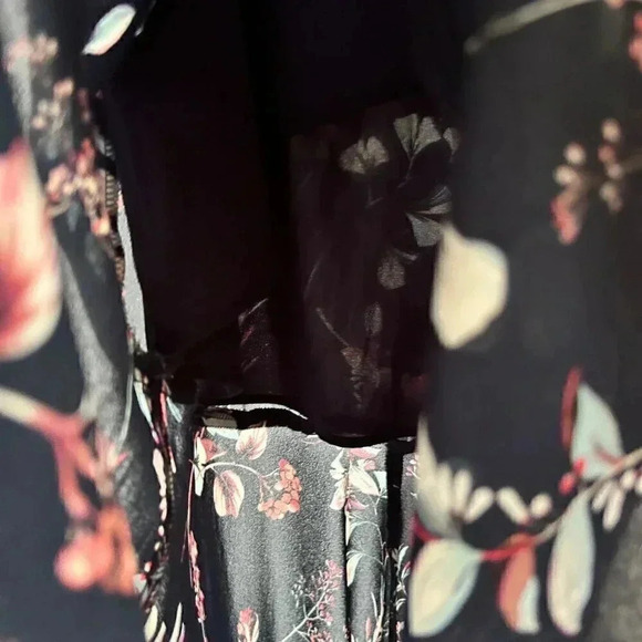 Banana Republic Size 2 High Low Ruffled Dress Navy Sleeveless Sundress - Picture 8 of 16